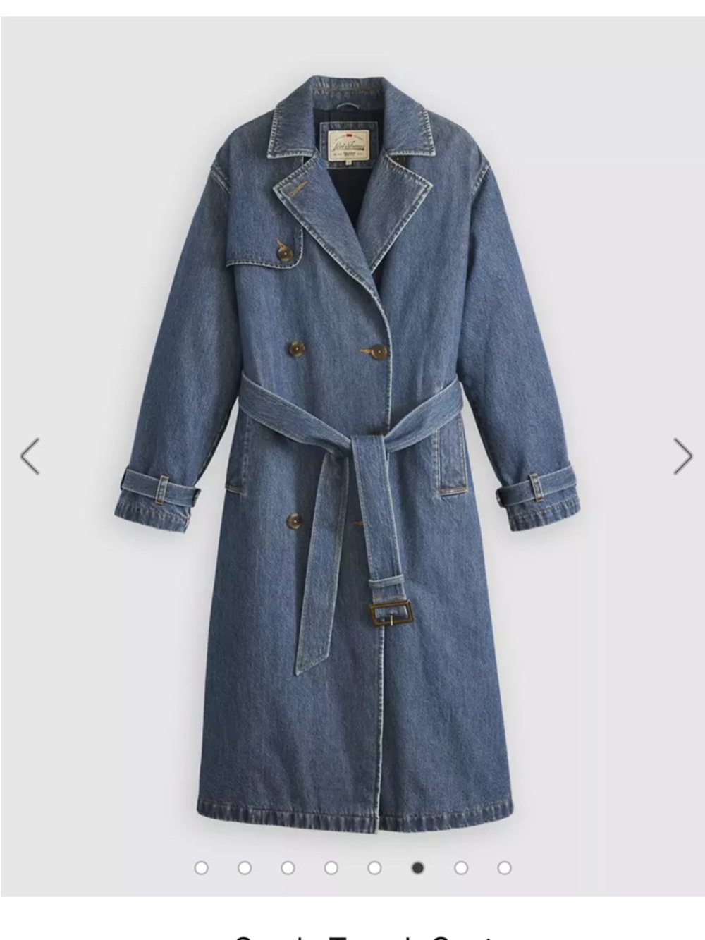 Levi's Blue Denim Trench Coat - Picture 5 of 12